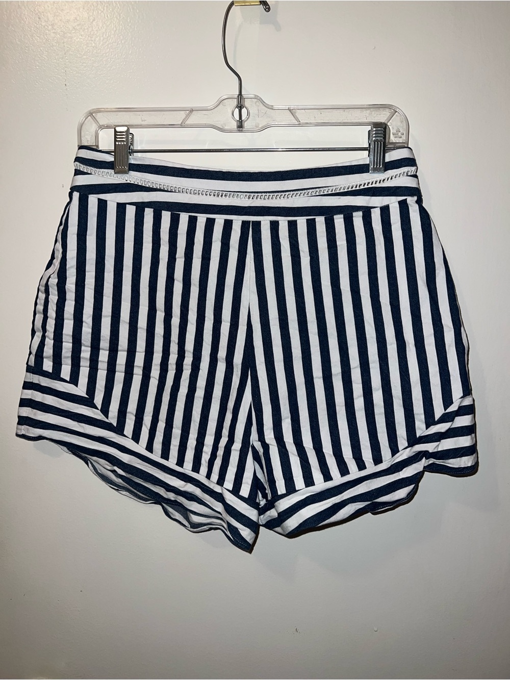 WAYF Striped Nautical High Waist Summer Shorts